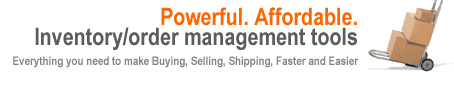 Powerful. Affordable. Inventory/order management tools.